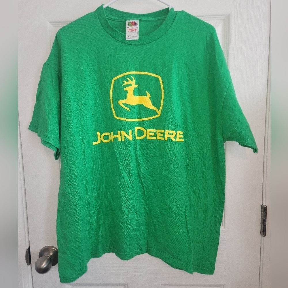 Mens Classic Green John Deere Short Sleeve Crew Neck T-shirt SZ Xl